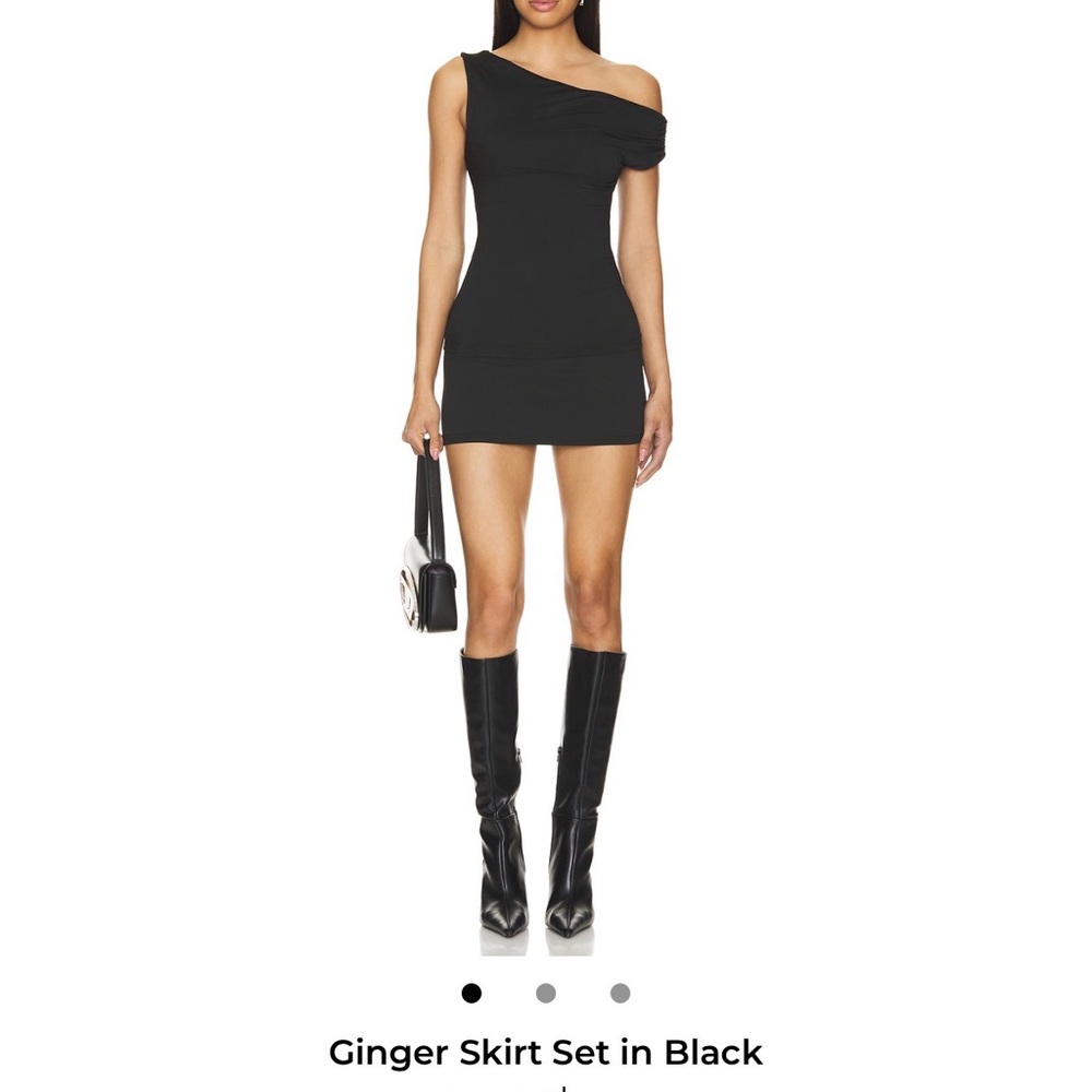 superdown Black One-Shoulder Bodycon Mini Dress